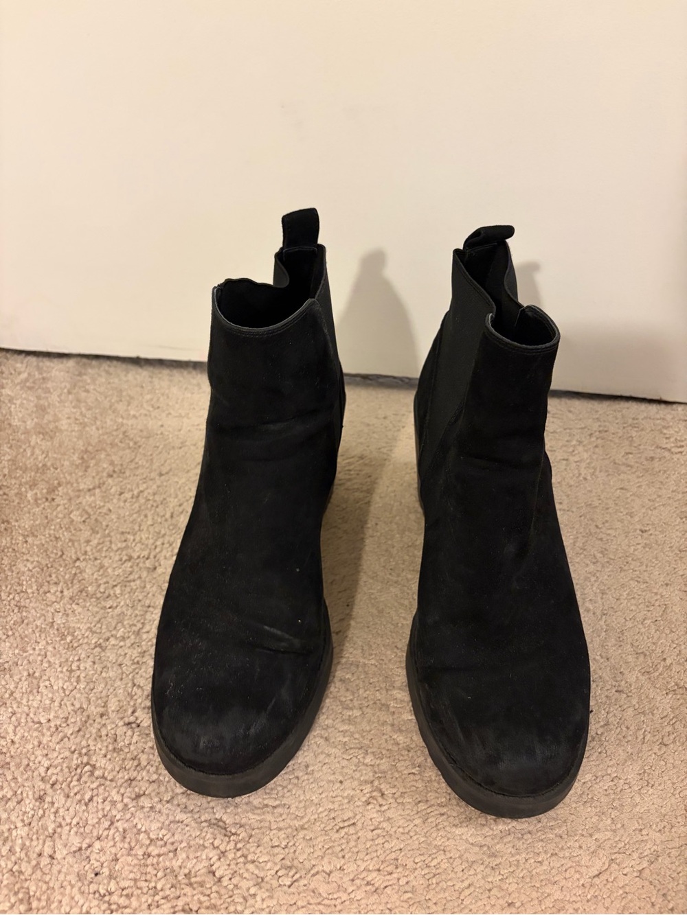 Women’s Black Suede Chelsea Boots